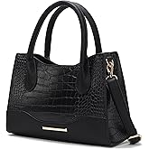 MKF Collection Gili Women’s Tote Handbag Crocodile Embossed Vegan Leather Crossbody Bag Purse by Mia K