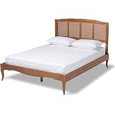 Baxton Studio Platform, Queen, Ash walnut