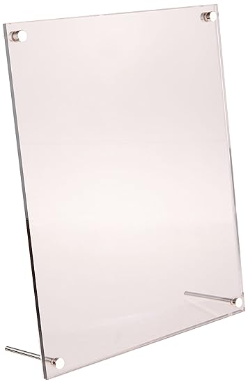 Displays2go Slanted Tabletop Sign Frame Frameless 8 X 10 Photo