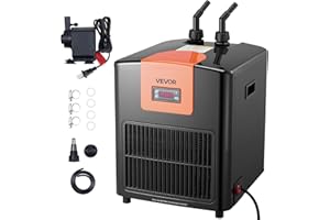 VEVOR Aquarium Chiller 110 Gallon, 1/3 HP Water Chiller for Hydroponics, Fast Cooling for Fish Tank,Axolotl,Coral Reef,Quiet 