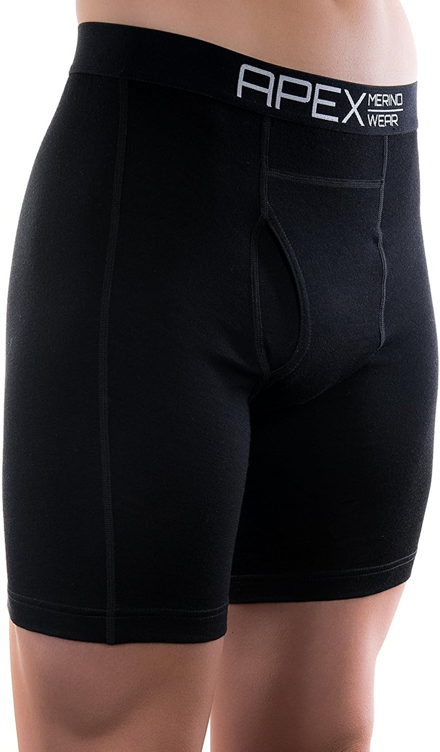 Apex Men's Merino Wool Boxer Briefs Moisture-Wicking Performance Underwear: Clothing