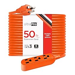 UltraPro 50 Ft Indoor Extension Cord 3 Outlet Power