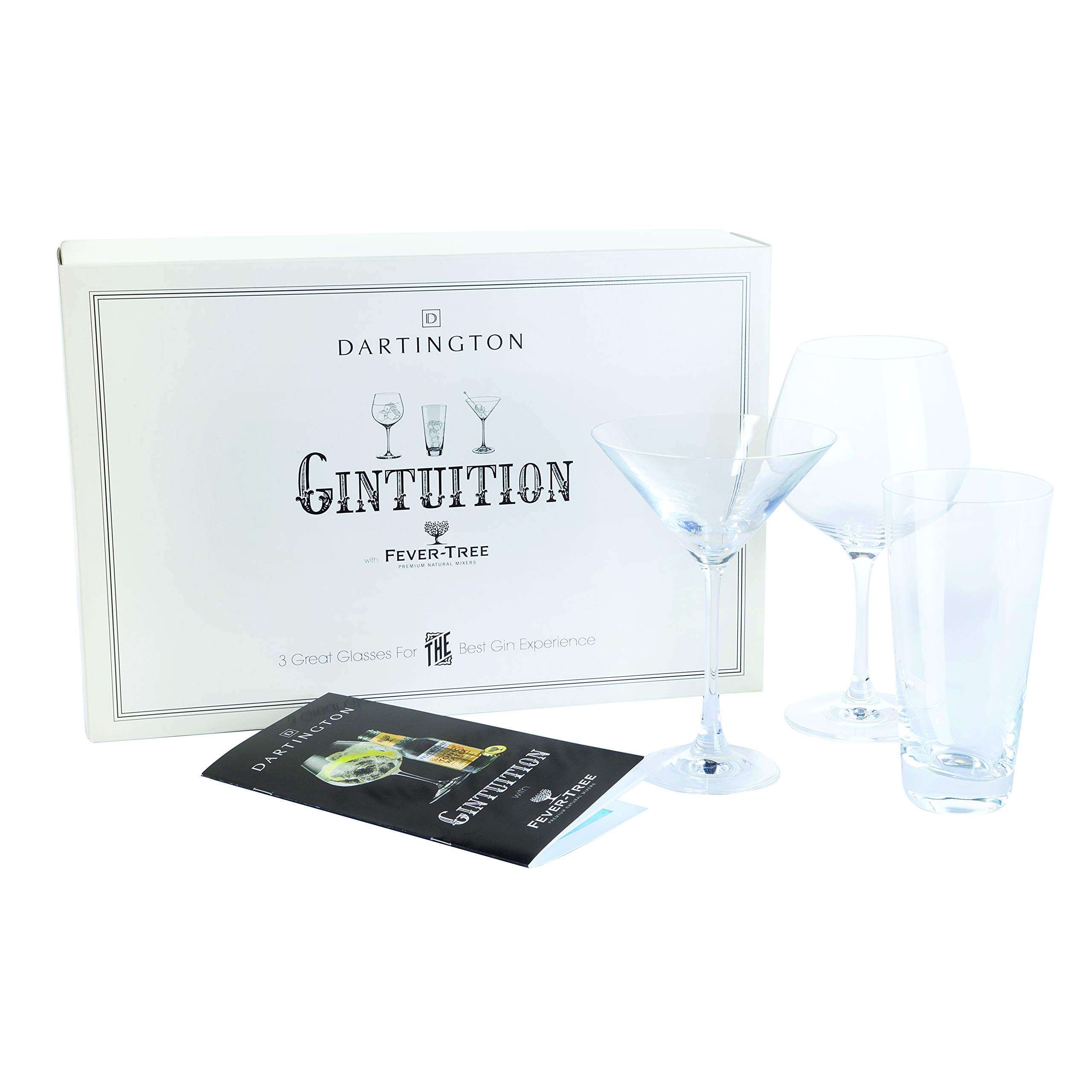 Dartington Crystal GP3097 - Gintuition Crystal Gin Glass Set, Pack of 3 - Gift Boxed