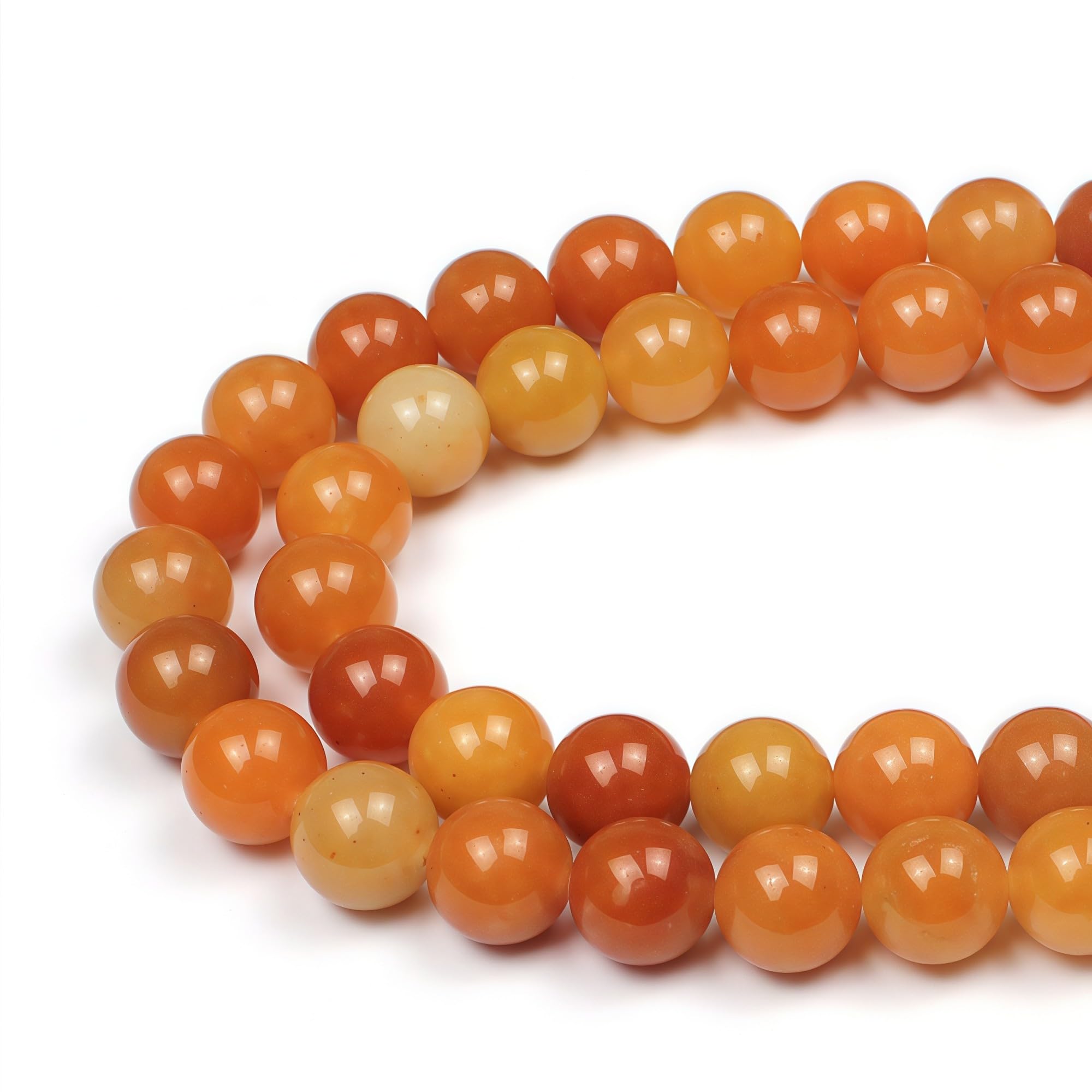 MJDCB Natural Round Stone Beads 10mm Red Aventurine Loose Gemstone Beads for Jewelry Making Bracelet Necklace 35pcs
