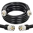 XRDS -RF Cable coaxial CB de 9 pies, KMR 400 UHF Cable coaxial PL-259 UHF Macho Cable coaxial de baja pérdida 50 ohmios Cable