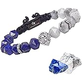 Lion King Bracelet Gift for Men, Bracelet for Men with Silver Lion Head Bead, Adjustable Beaded Bracelet