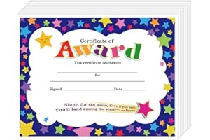 DUGUTUL Award Certificates Paper, Certificate of Achievement for Teachers Students Employees Kids, Perfect for Basketball Training First Haircut Baptism Birthday Classroom Celebrations, 8.5x11 in