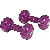 Amazon Basics Vinyl Coated Hand Weight Dumbbell Pair, Set of 2