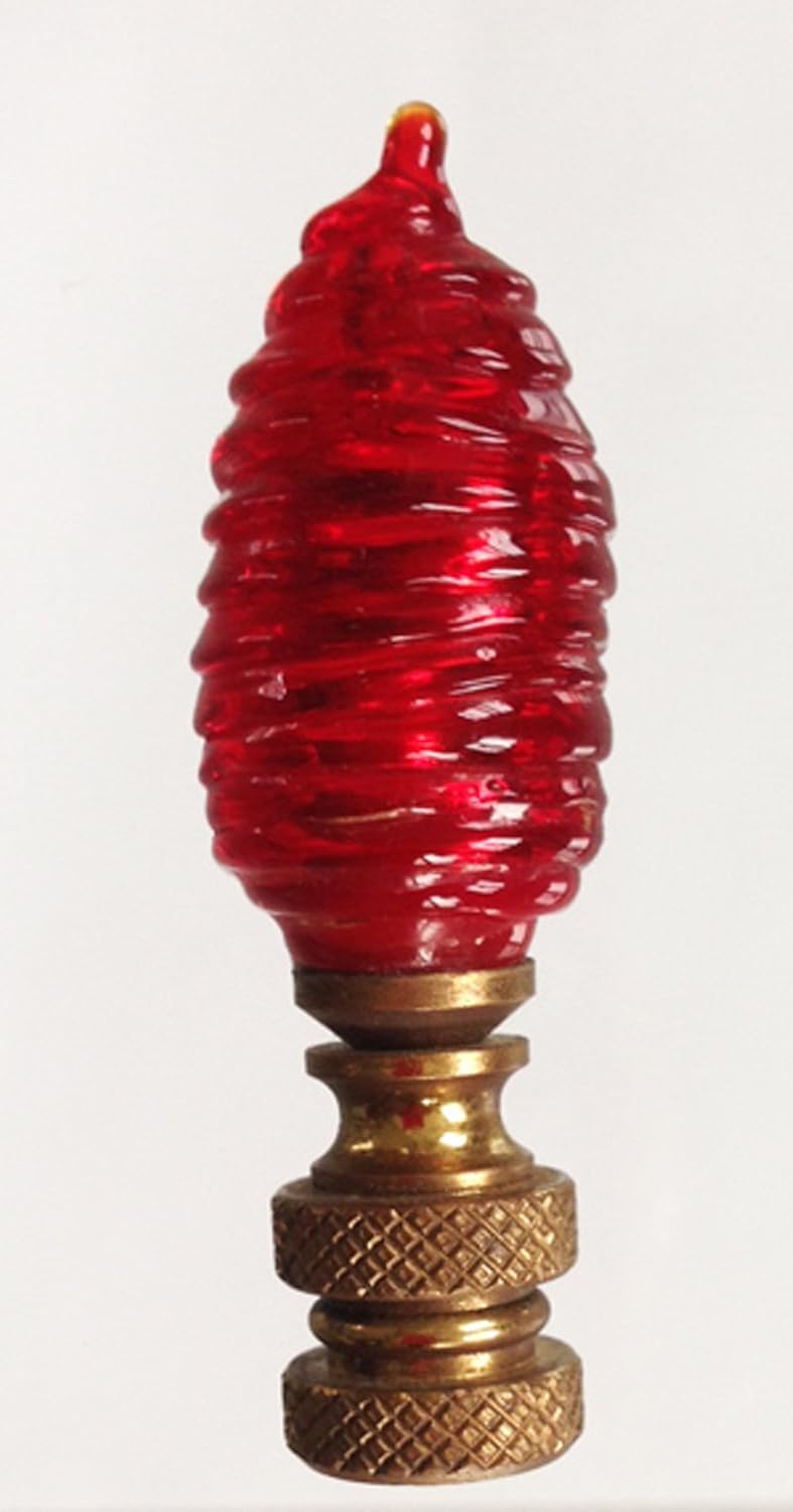 SOLDLamp Finials Handmade Glass Lamp Finials Ruby Red
