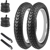 WEEROCK 14 Inch E-Bike Tire Kids Bike Tire 2 Pack 14x2.125 Bicycle Tires with 2 Pack Inner Tubes Folding Replacement Bicycle Tire for Electric Bicycle