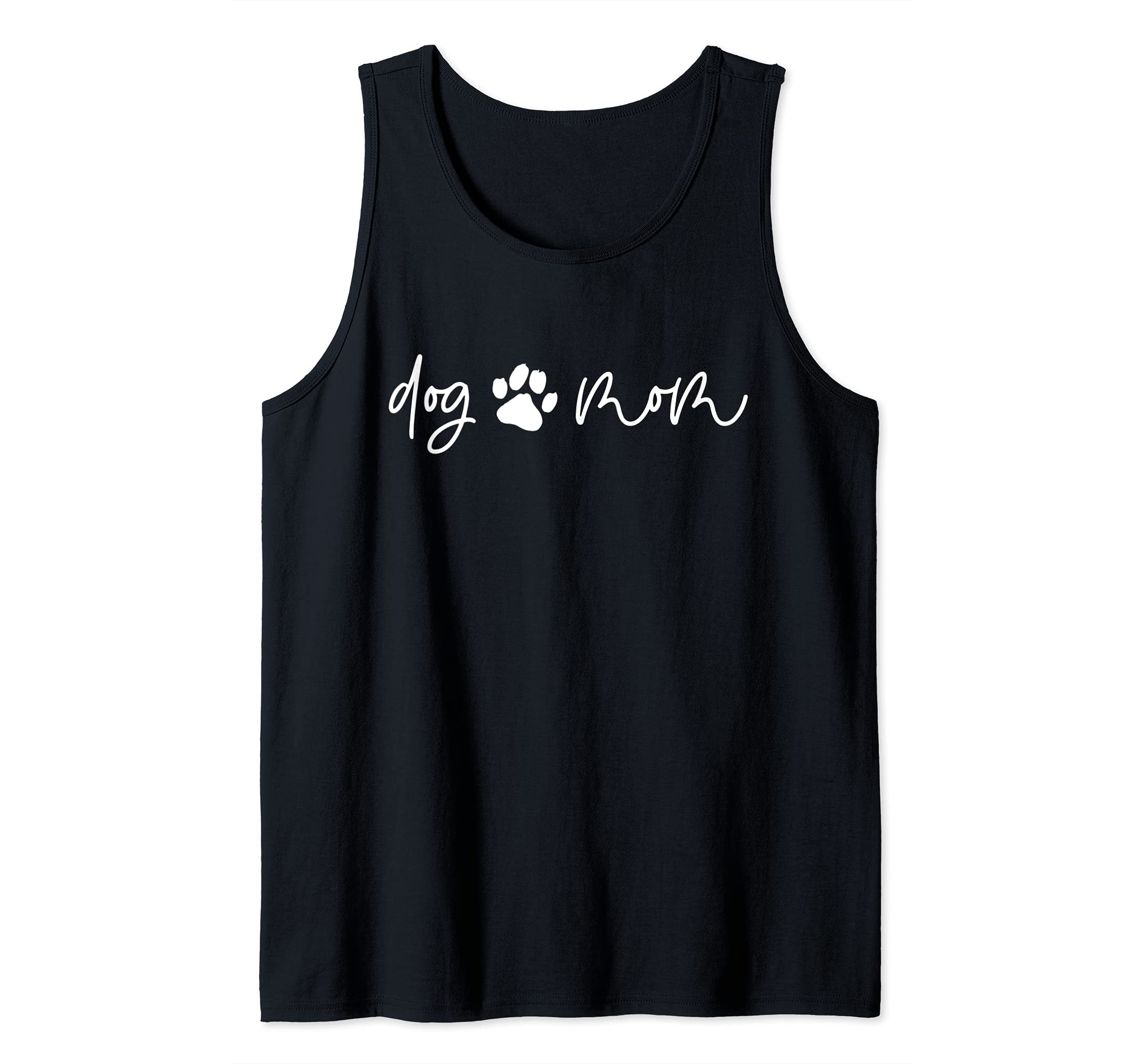 DOG MOM Paw Print Fur Mama Meme Tank Top โ image 1