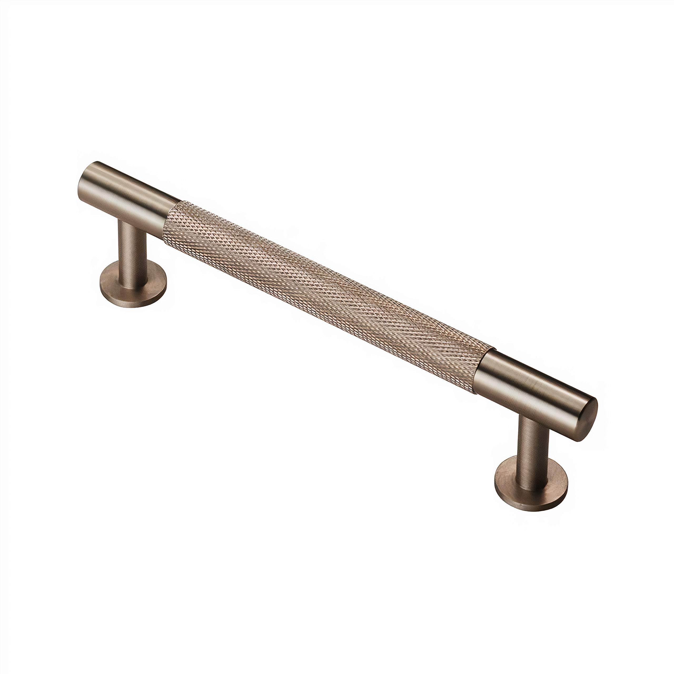Carlisle Brass Knurled Pull Handle – 128mm Antique Brass Cupboard & Drawer Handle - Satin Nickel