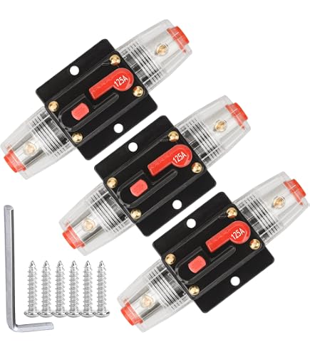 Generic 100 Amp Waterproof Circuit Breaker,with Manual Reset,12V -48V DC,30A-300A,for Car Marine Trolling Motors Boat ATV Manual Power Protect Audio System Current Overload Protection