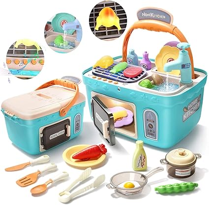 portable toy kitchen set
