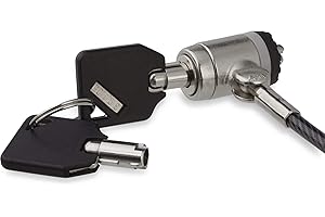 StarTech.com 6.6ft (2m) Laptop Cable Lock with Keys - Keyed Security Cable Lock for Compatible K-Slot Laptops, Desktops, Comp