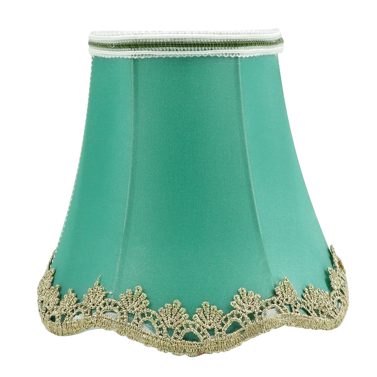 Fabric Lamp Shade Burlap Clip On Chandelier Lamp Shades Linen Lampshade for Table Chandelier Wall Lamp Living Room Bedroom (Green)