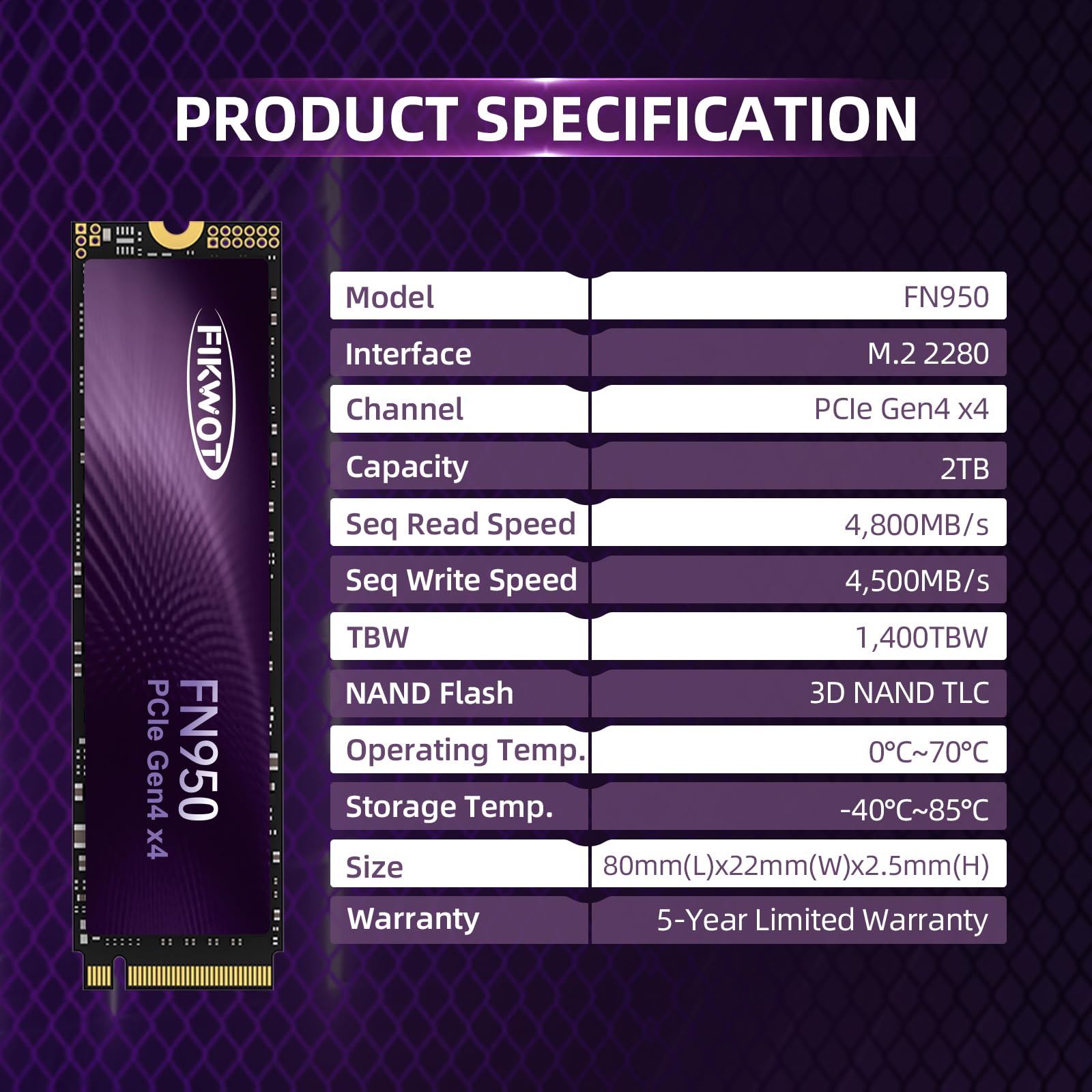 HIKSEMI SSD 2TB 1TB 512GB SSD M2 NVMe PCIe 4.0 X4 M.2 2280 NVMe Drive Disco A Stato Solido Interno Per Desktop PS5 - Foto 12