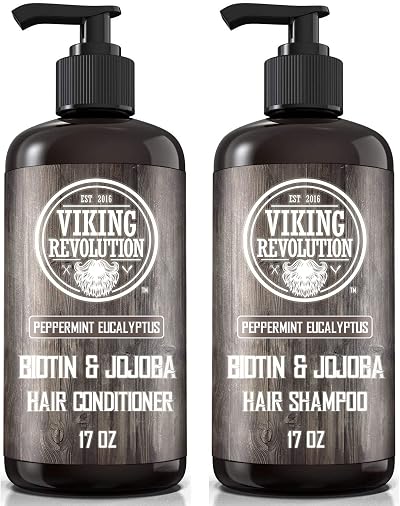 Viking Revolution Men’s Shampoo & Conditioner 2 x 500 ml Jojoba Mint