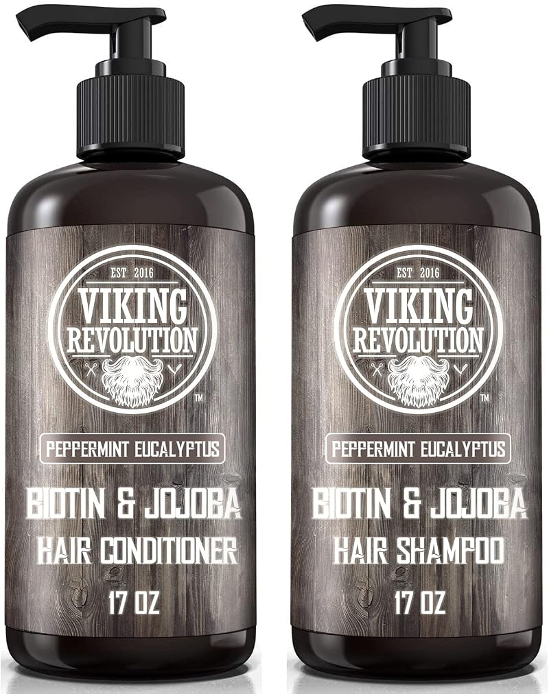 Viking Revolution Men’s Shampoo & Conditioner 2 x 500 ml Jojoba Mint