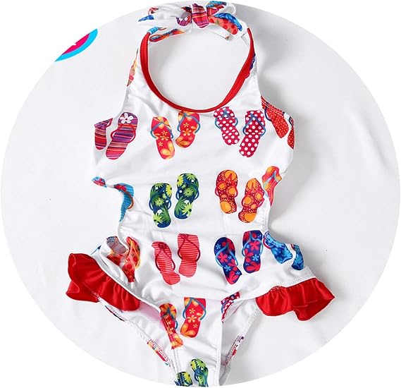 Amazon Co Jp 19新カラー印刷スリム回収タイプリークバックフィットワンピース子供水着 服 ファッション小物