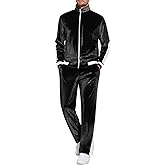 COOFANDY Mens Tracksuit 2 Piece Set Velour Sweatsuit Jogging Suits Full Zip Jacket Pants Outfits