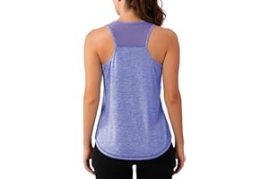 Aeuui Womens Workout Tops Sleeveless Racerback Tank Tops Mesh Yoga Athletic Running Shirts Gym Clothes for Women