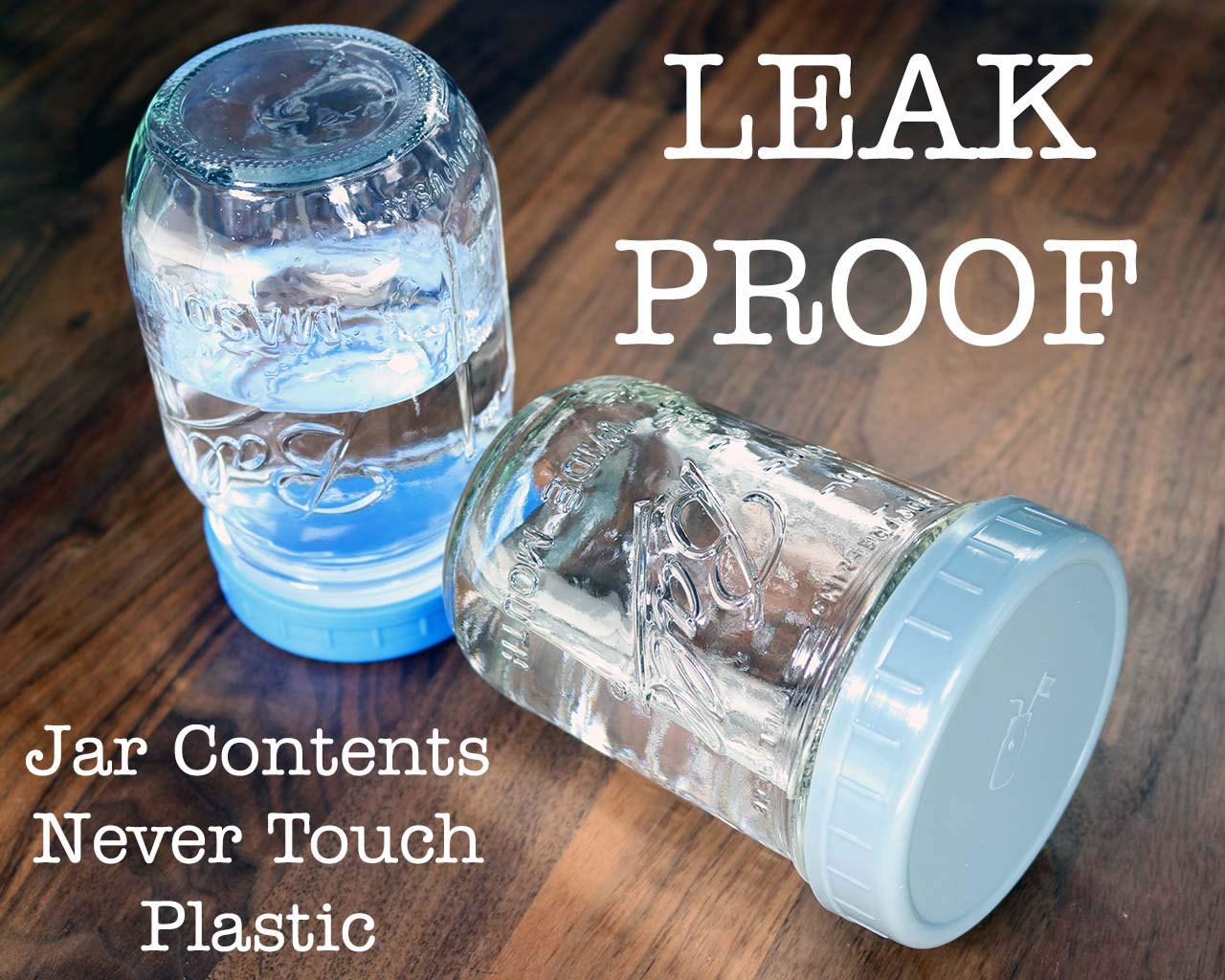 MJL Leak Proof Plastic Storage Lids With Silicone Liners For Mason Jars (5 Pack, Regular Mouth) 4 MJL Leak Proof Plastic Storage Lids With Silicone Liners For Mason Jars (5 Pack, Regular Mouth) - Image 5