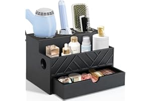 UNISTYLE Hair Tool Organizer, Hair Dryer Holder with Drawer, Bathroom Countertop Organizer for Bathroom Accessories, Blow Dryer Organizer for Hair Styling Tools, Vanity Organizer for Bathroom, Vanity, Kitchen