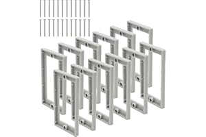 XGGYA 12PCS 1/4 Inch Single Gang Outlet Box Extender,Electric Outlet Extender Box with 24 Screws,Outlet Box Extenders for Ele