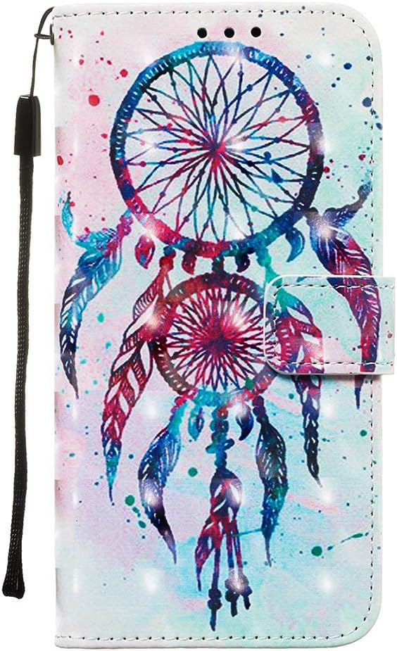 Phcases iPhone 11 Flip Stand Phone Case Cover,3D Colorful Painting Premium PU Leather Wallet Handset Shell Book style Cellphone Magnetic Closure & Card Slots Protective Pocket-Wind Chimes.