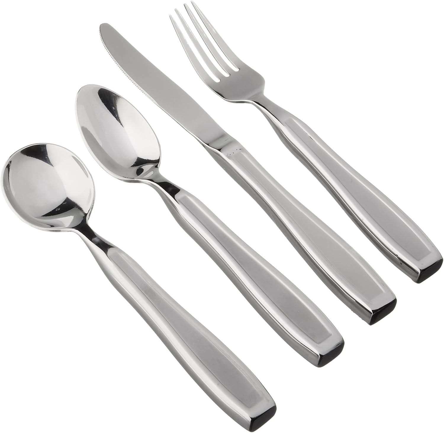 Kinsman KEatlery Weighted Utensils, Set of 4 Includes Knife, Fork