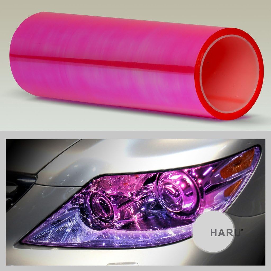 Ultra gloss Neo Chrome Film Sticker - Headlight, Tail light and Fog light tint - Chameleon Pink 12"x12"