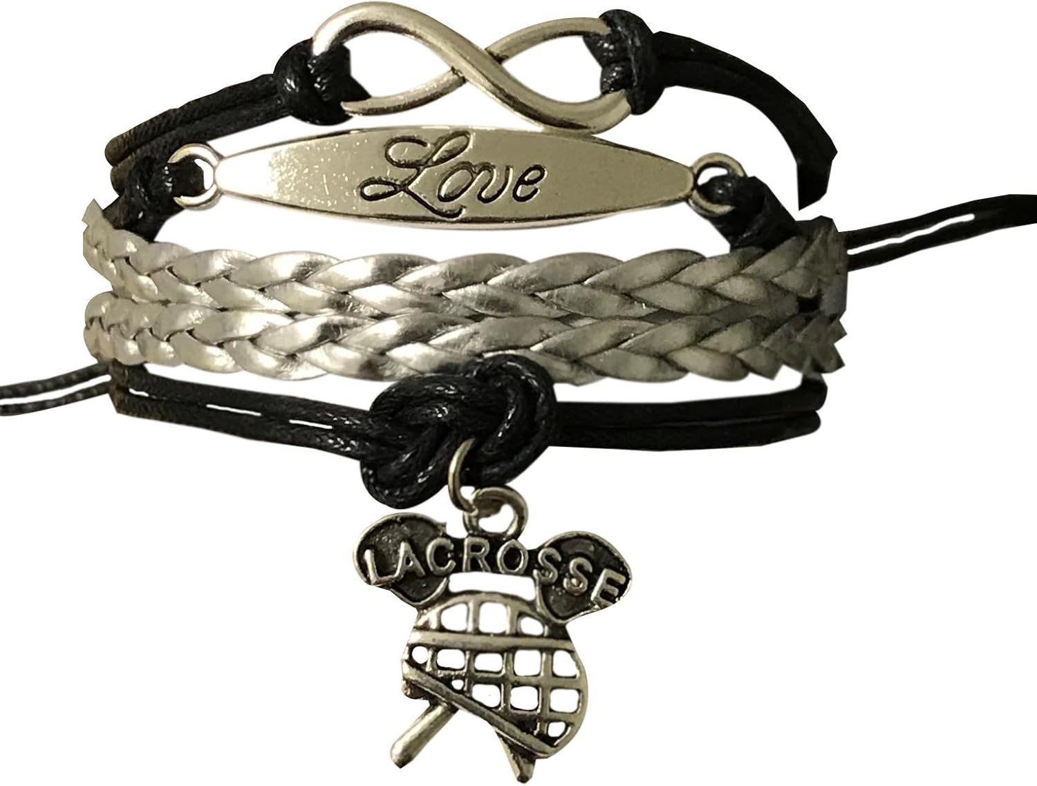 Lacrosse Infinity Charm Bracelet Girls Lacrosse Jewelry