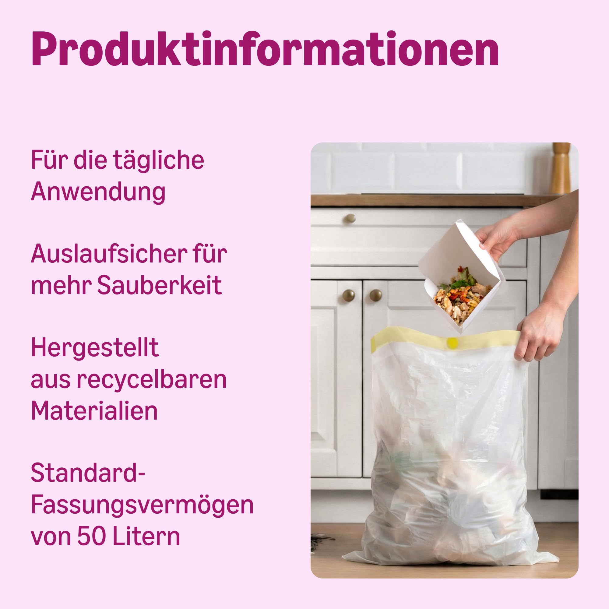 by Amazon Müllbeutel 20 x 50 L (Früher Our Essentials) - Verpackung kann variieren 3