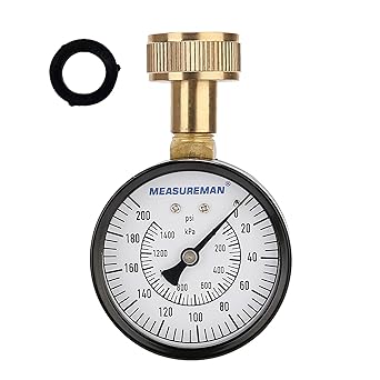 Measureman 2 1 2 Water Pressure Test Gauge 3 4 Female Hose Thread 0 200 Psi Kpa Amazon Com Industrial Scientific
