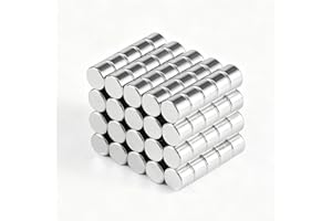 XEAOHESY 100pcs 4x3mm Mini Round Magnets for Acrylic Nail Clippers, Measuring Artificial Nail Length, Refrigerator Magnets, Neodymium Magnet for Crafts, Cabinets, Office Supplies