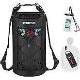 Piscifun Dry Bag, Waterproof Floating Backpack 10L/20L/30L/40L with Waterproof Phone Case for Boating, Kayaking, Fishing