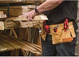 Draper Redline Double Leather Tool Belt 10 Pockets Hammer Tape Pliers Holder view 2