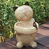 Aflowa Cat Garden Statues Outdoor Decor,12’’ Height Cat Garden Sculptures,Christmas Decoration,Yard Lawn Ornaments,Gift for Thanksgiving