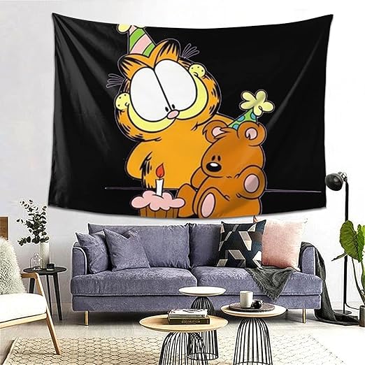 Amazon Co Jp ガーフィールド Garfield 31 売れ行きがいい タペストリー 壁掛け ファッション パーソナリティ壁画 高級写真のタペストリー ホーム装飾 布ポスター 背景布 布を掛ける 壁紙 3cmｘ152cm ホーム キッチン