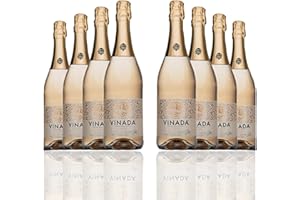 VINADA - Sparkling Gold - Zero Alcohol Wine - 750 ml (8 Glass Bottles)