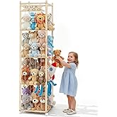 OurWarm Stuffed Animal Storage & Organizer, 68.5 Inch Large Wooden Zoo Stuffed Animal Holder with Wheels, Kids Toy Storage Organizer for Nursery Storage, Toddler Rooms, Playrooms, Bedroom Organization