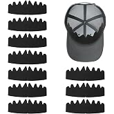 YUXIANLB 10 Pcs Black Baseball Caps Inserts, Hat Felt Shapers | Flexible, Washable, Reusable, Hat Sweat Liner Cap Fitter Inserts, Hat Support Brim, for Fitted Ball Sports Cap