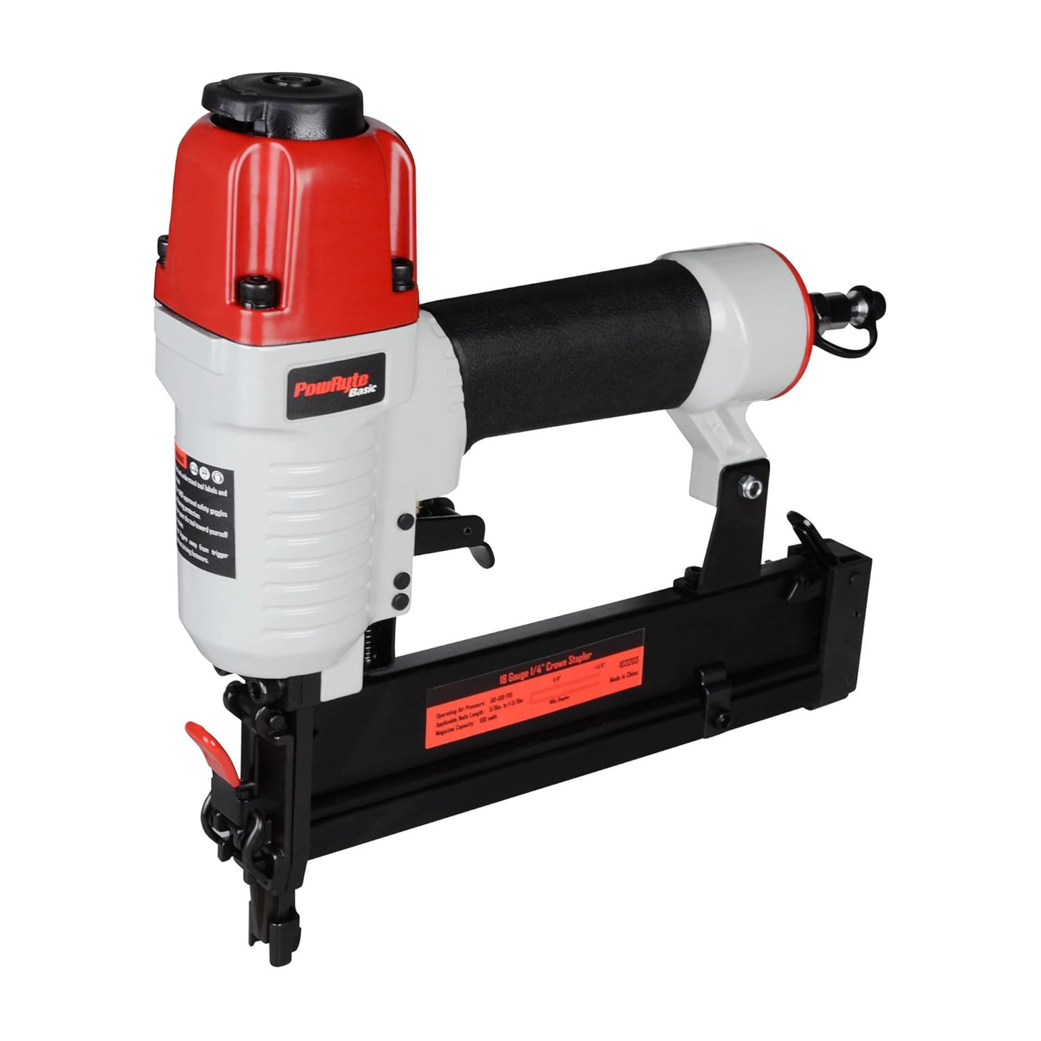 PowRyte Basic 103203 18 Gauge Air Narrow Crown Stapler 5/8Inch to 1