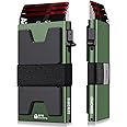 SEMORID Slim Aluminum Card Holder Wallet - RFID Blocking Pop up Minimalist Wallet for Men | Front Pocket Smart Wallet Metal Card Case | Presents for Him (Green)