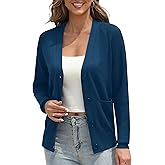 Urban CoCo Women's Classic Open Front Cardigan Sweaters Long Sleeve Button Down Knit Sweater