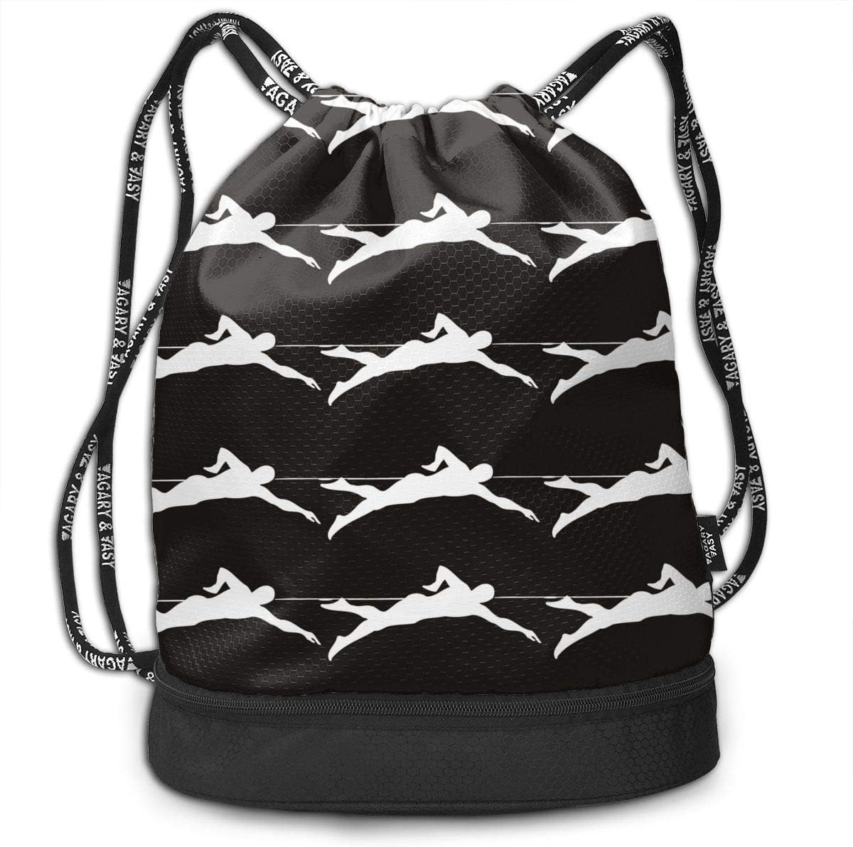 QUCHEN Swimmer Drawstring Backpack Bags Shoulder Bags