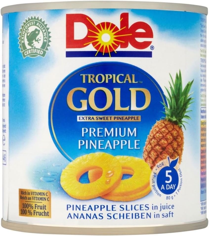 Dole Tropical Gold Premium Pineapple Slices in Juice (432g) Amazon.co