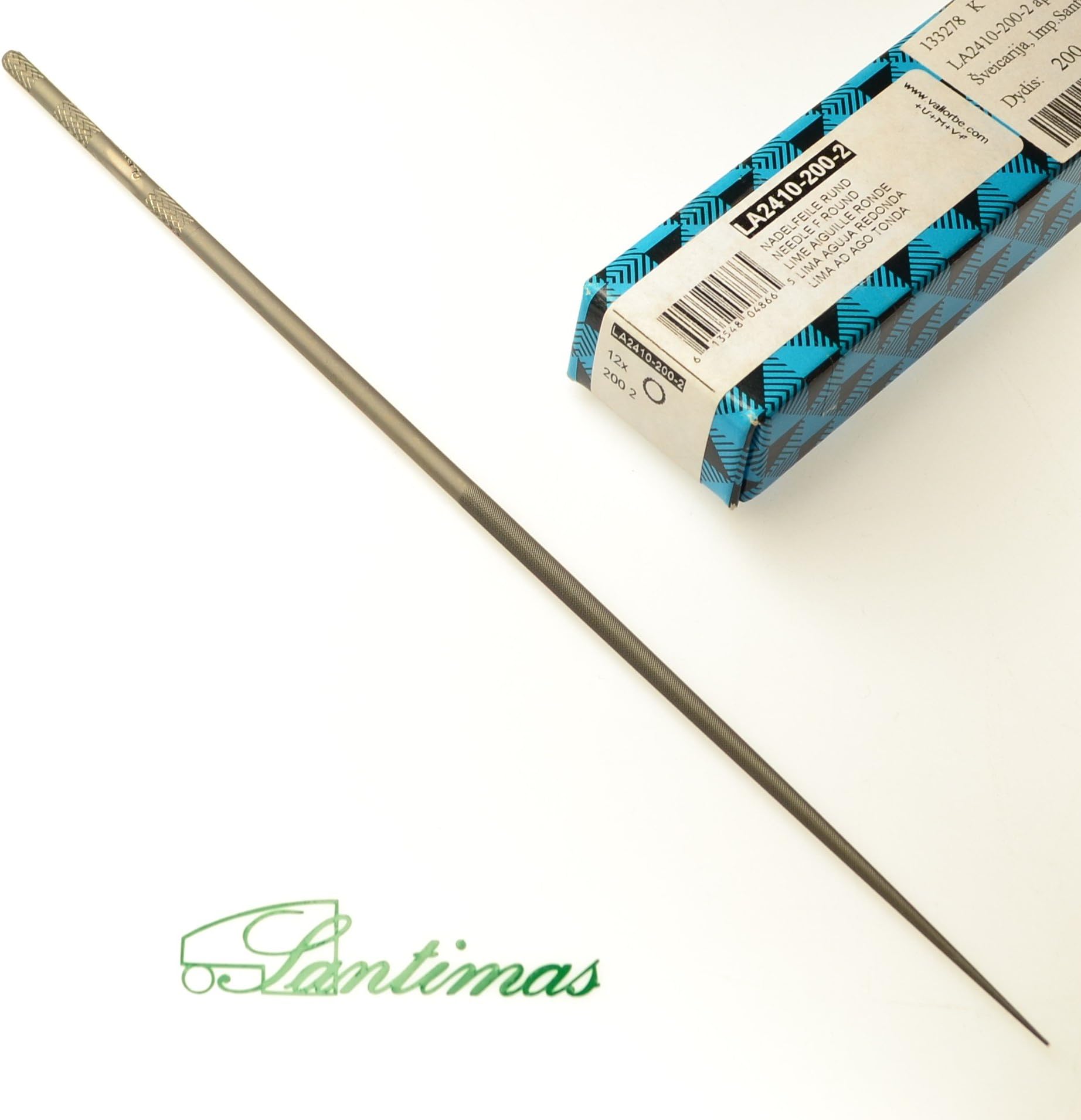 Jewelers Tool, Jewelers File, Finest Swiss Quality "Vallorbe" Round, Santimas, 200mm