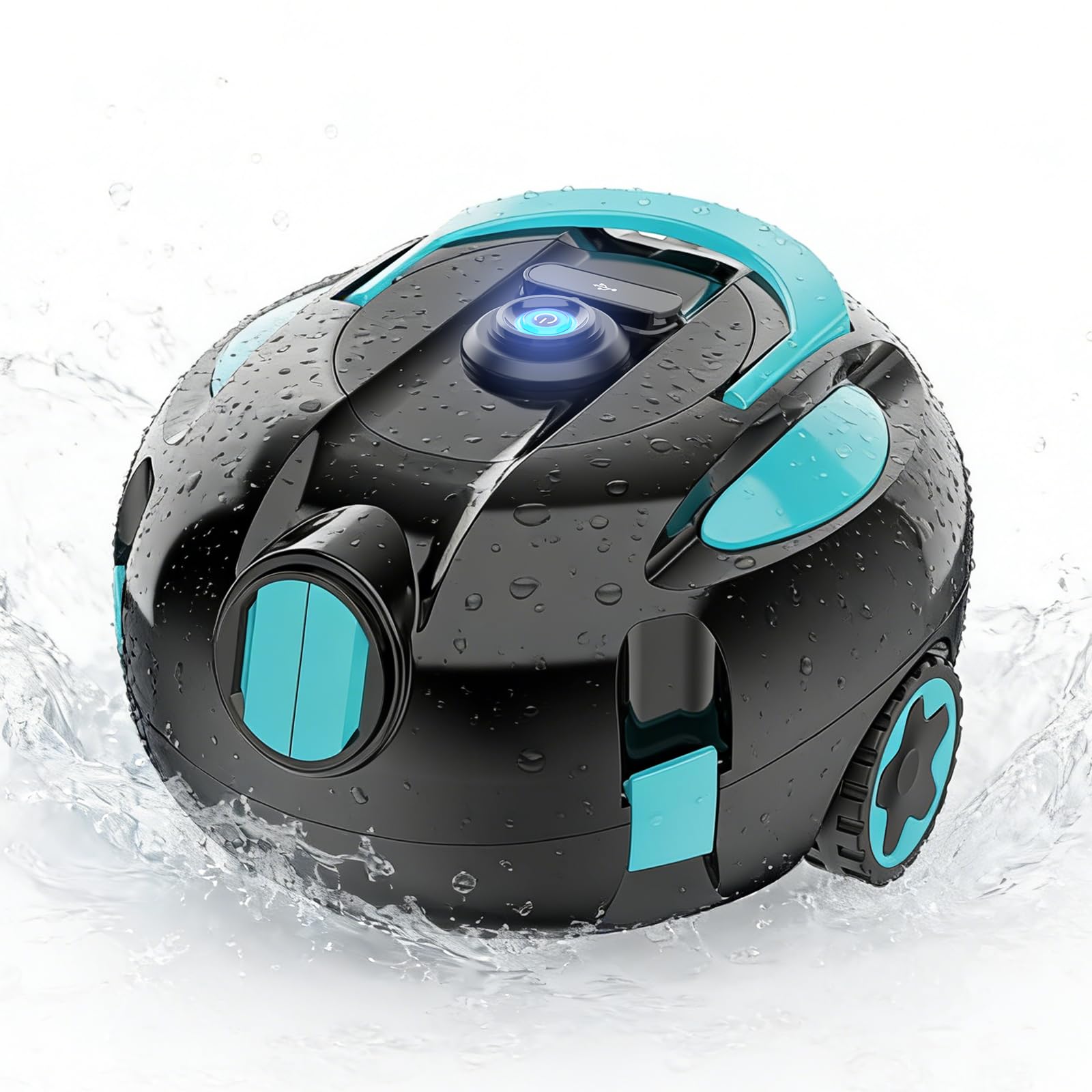 Photo 1 of **MISSING CHARGER**Curalk Robotic Vacuum Cleaner for Inground Pools,Cordless Robotic Pool Cleaner,Dual Motors, Battery Alert,Auto-Parking, Pool Skimmer Robot,Lightweight,Dual Suction Ports,140" Tracing Rope